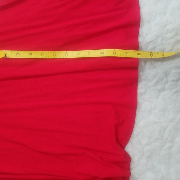 Express Solid red circle dress. Size M - Picture 10 of 11